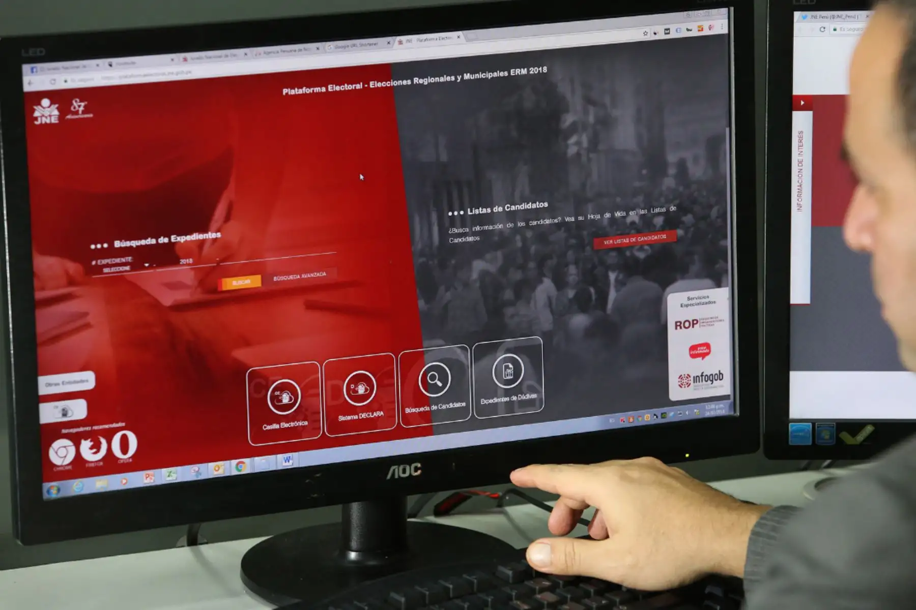 JNE pone a disposición de la ciudadanía su plataforma digital para comicios de 2018. Foto: Difusión.