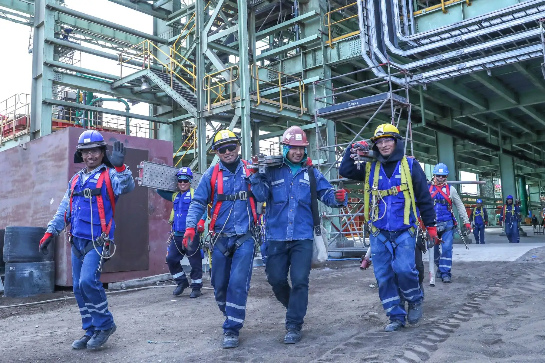 Trabajadores de Shougang Hierro Perú. ANDINA/Difusión