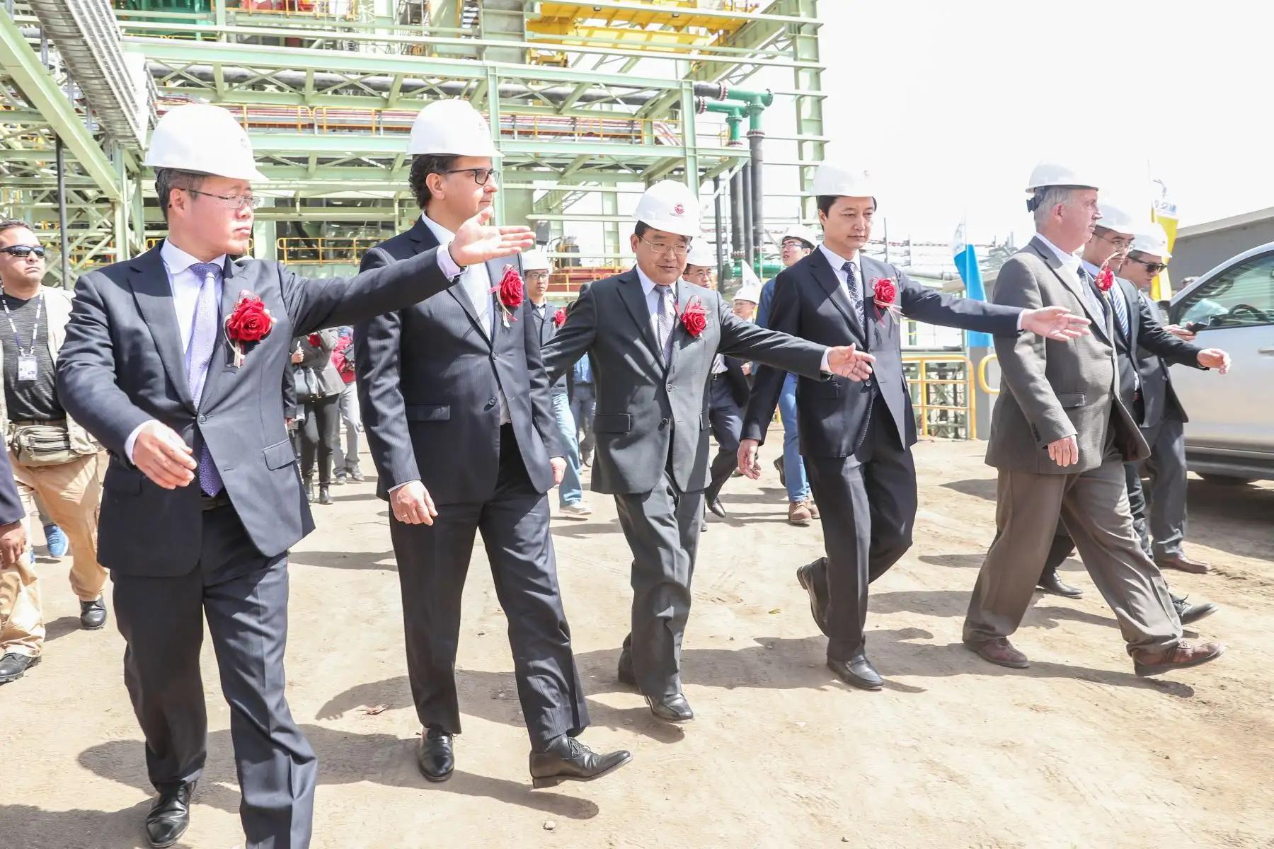 Ministro de Energía y Minas, Francisco Ísmodes, participó en la inauguración del proyecto de ampliación de operaciones de Shougang Hierro Perú en Marcona , Ica. Foto: ANDINA/Minem