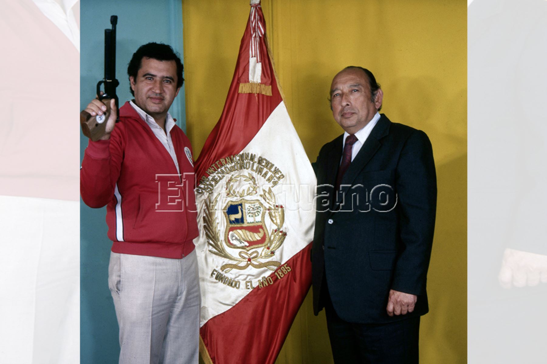 Edwin Vásquez y Carlos Hora, medallista de oro en los Panamericanos de Caracas 1983,  cuando se alistaban para Los Ángeles 84 (Lima - julio 1984).  Foto: Archivo Histórico de EL PERUANO