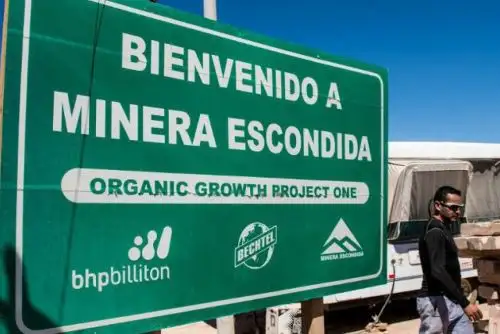 Minera Escondida Foto: AFP