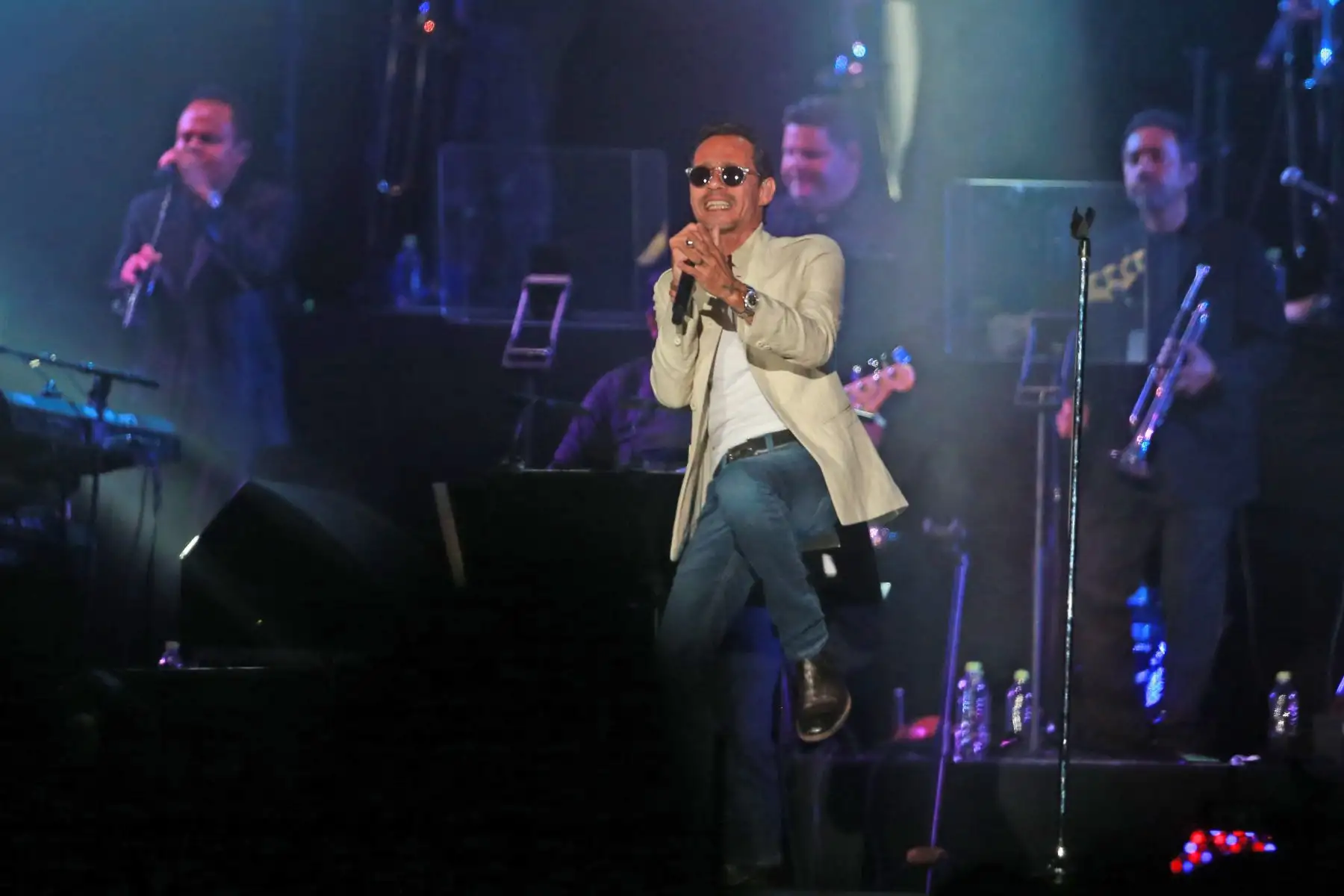 Marc Antony en  el concierto "Junto2" en el estadio Monumental.
Foto: ANDINA/Jhony Laurente