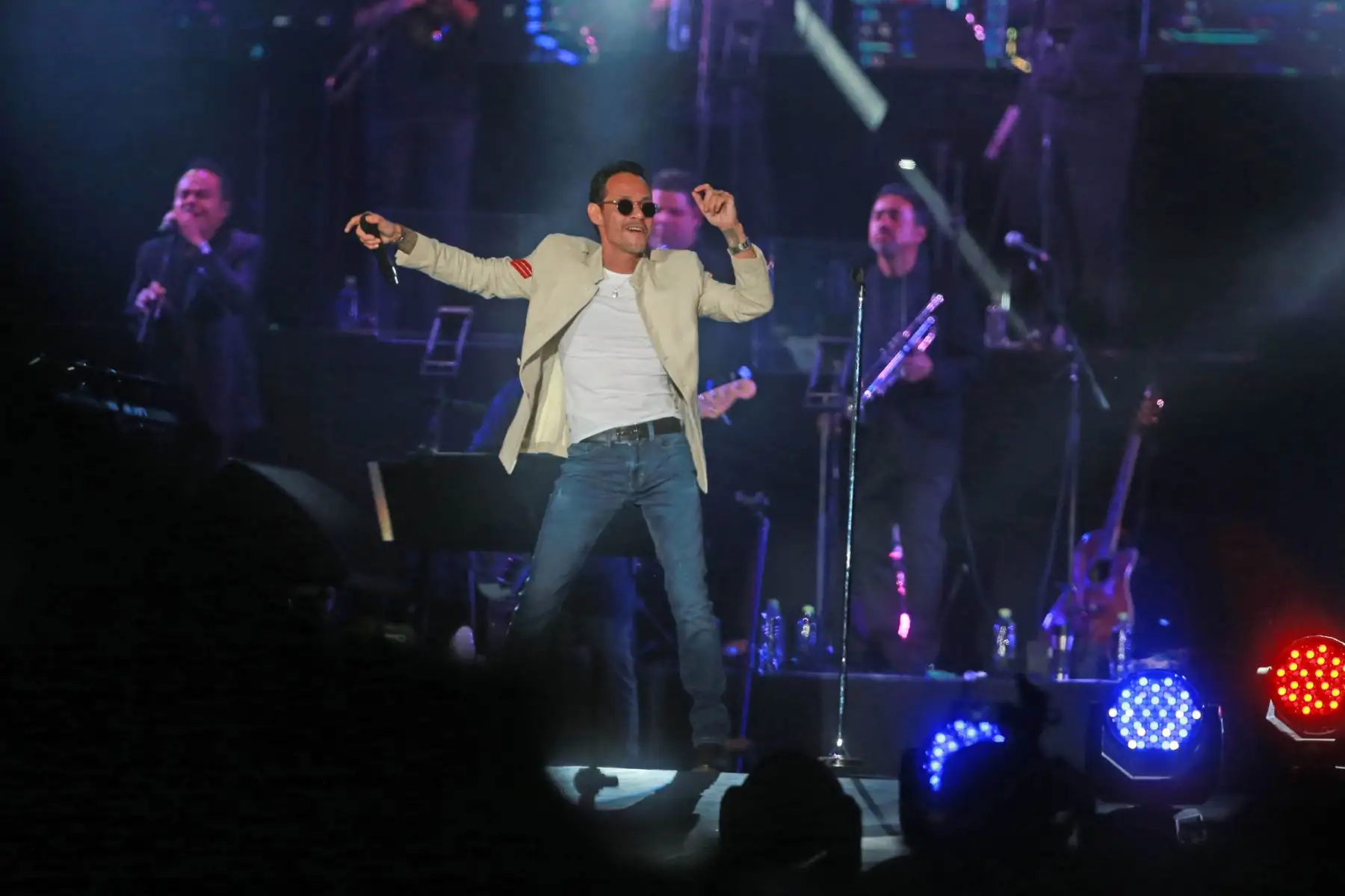 Marc Antony en  el concierto "Junto2" en el estadio Monumental.
Foto: ANDINA/Jhony Laurente