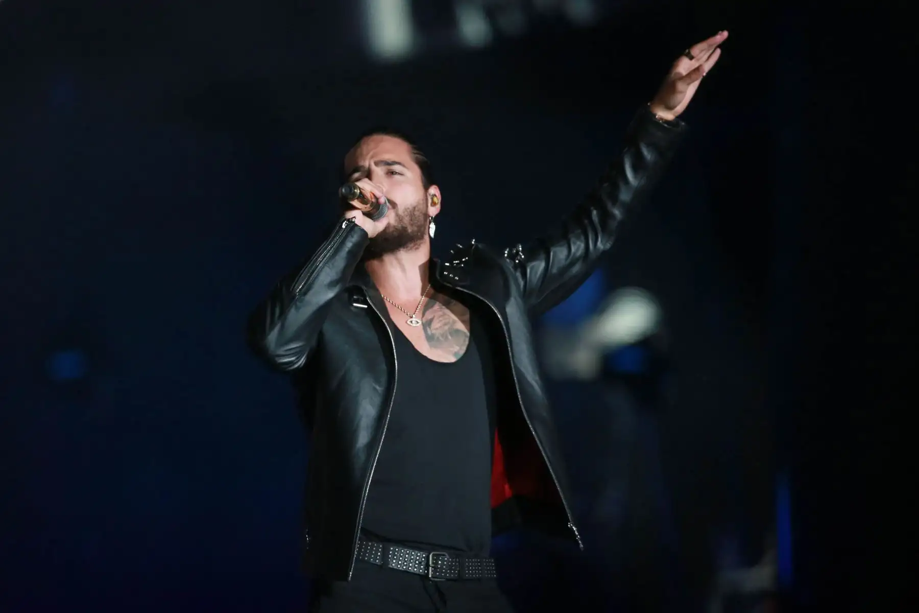 Maluma en  el concierto "Junto2" en el estadio Monumental.
Foto: ANDINA/Jhony Laurente