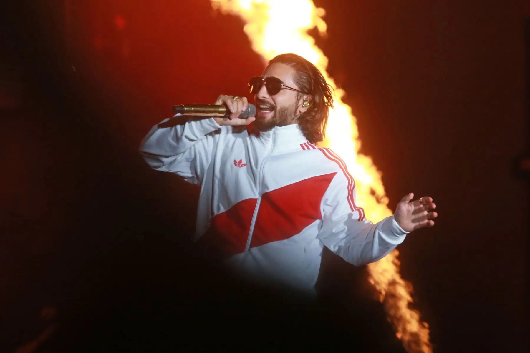 Maluma en  el concierto "Junto2" en el estadio Monumental.
Foto: ANDINA/Jhony Laurente