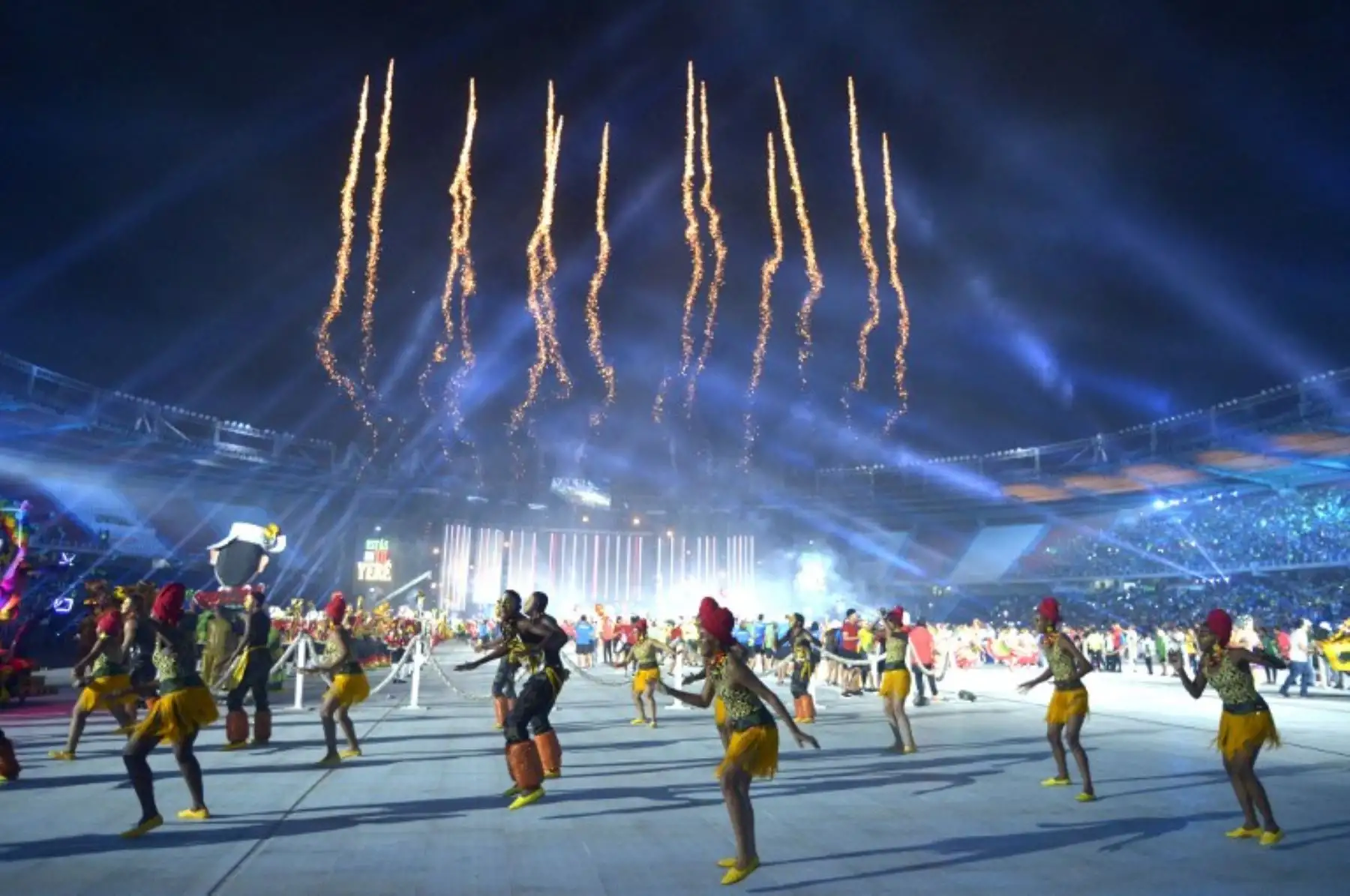 Ceremonia de clausura de los XXIII Juegos Centroamericanos y del Caribe en Barranquilla, Colombia. Foto: AFP