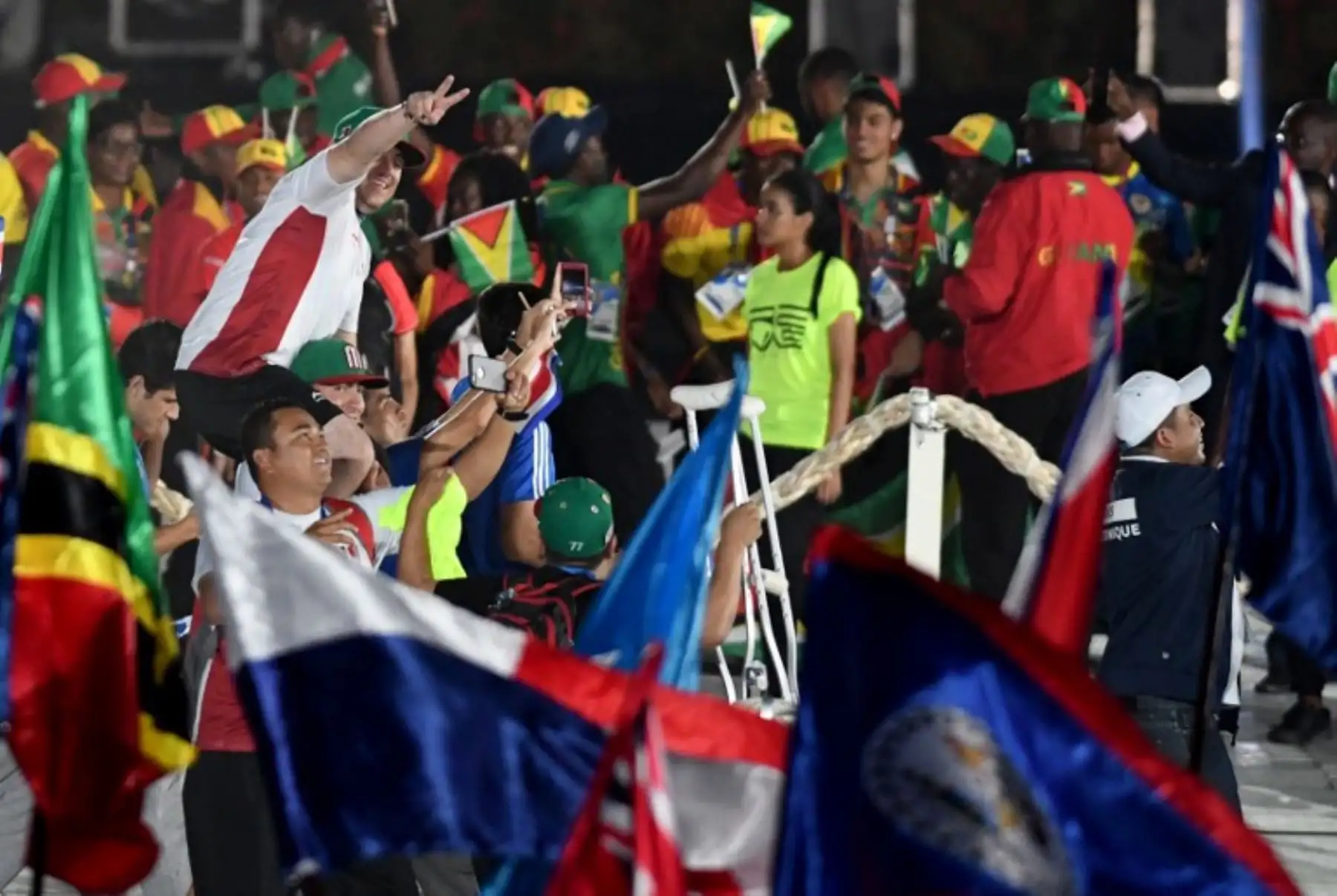 Ceremonia de clausura de los XXIII Juegos Centroamericanos y del Caribe en Barranquilla, Colombia. Foto: AFP