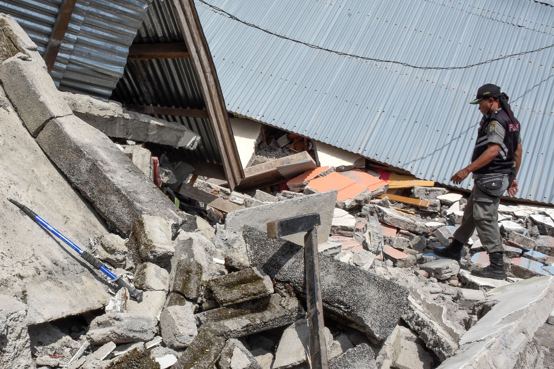 Terremoto en Indonesia. Foto: AFP.