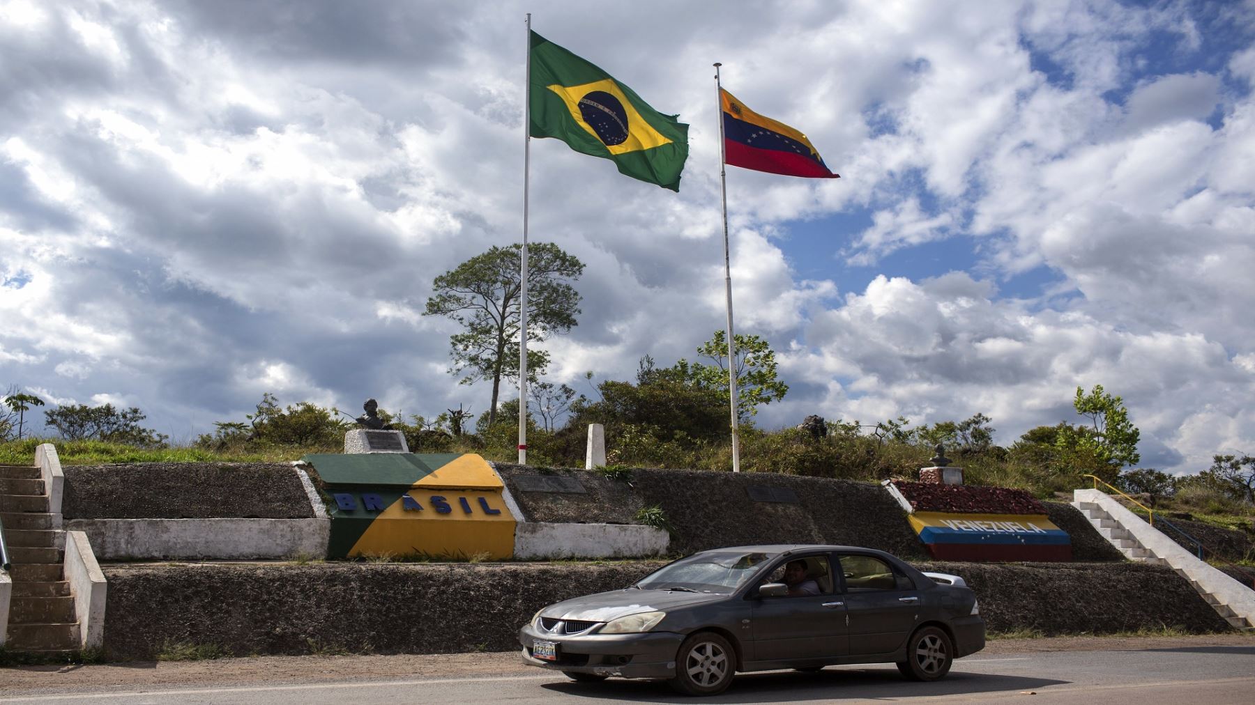 Vista de la frontera Brasil-Venezuela, en Roraima, Brasil Foto: AFP