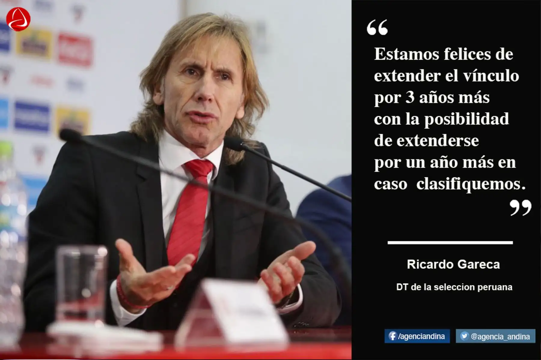 Ricardo Gareca anunció que continuará durante tres años más como entrenador de la selección peruana, un vínculo que se extenderá de manera automática durante un año en caso de lograr la clasificación al Mundial Qatar 2022. Foto: ANDINA/Eddy Ramos