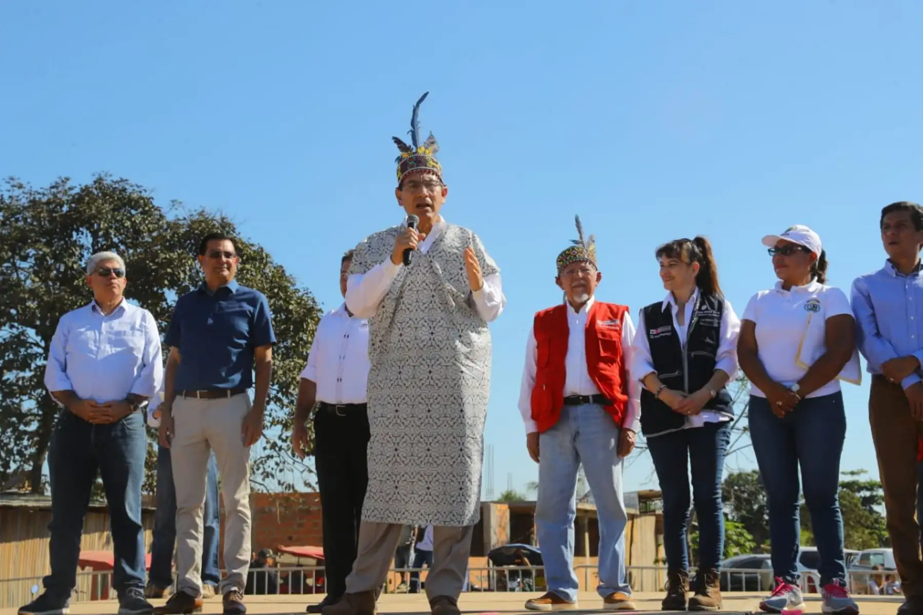 Jefe del Estado, Martín Vizcarra, anunció el financiamiento del proyecto "Mejoramiento del sistema de agua potable y alcantarillado sanitario del sector 12, distrito de Manantay–Coronel Portillo–Ucayali". Foto: ANDINA/Prensa Presidencia.