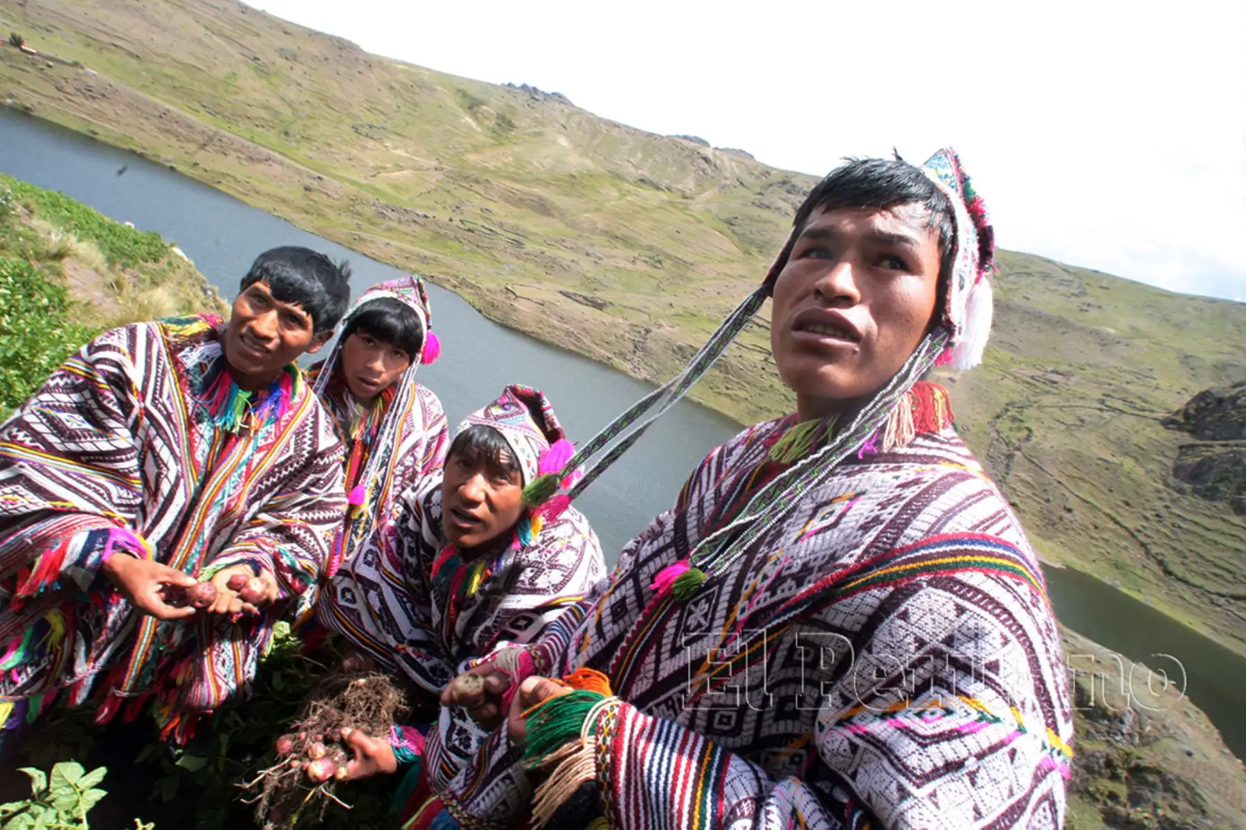 Cusco - 30 marzo 2008 / Comuneros de Paru Paru en las zonas más altas del distrito de Pisac. Foto: Diario EL PERUANO / Carlos Lezama