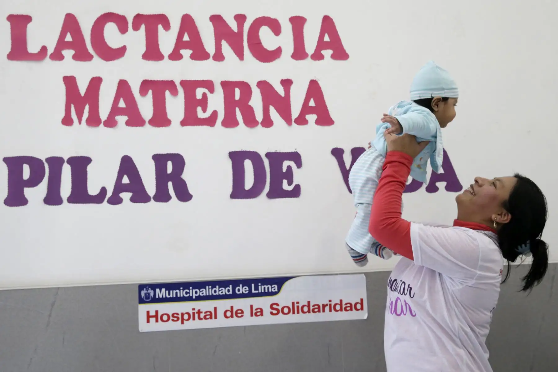 El desarrollo intelectual de los niños y la protección de problemas de obesidad o diabetes, también son beneficios de la lactancia materna . Foto: ANDINA/Melina Mejía