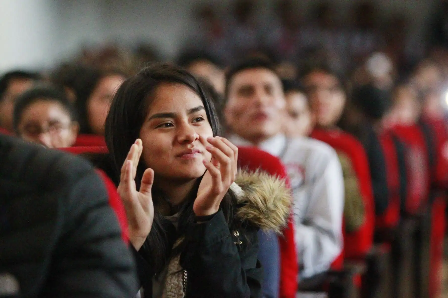 Más de 1800 jóvenes becarios ganadores de Beca 18 participan en la ceremonia de premiación a jóvenes que realizarán estudios en institutos y universidades.Foto: ANDINA/Eddy Ramos