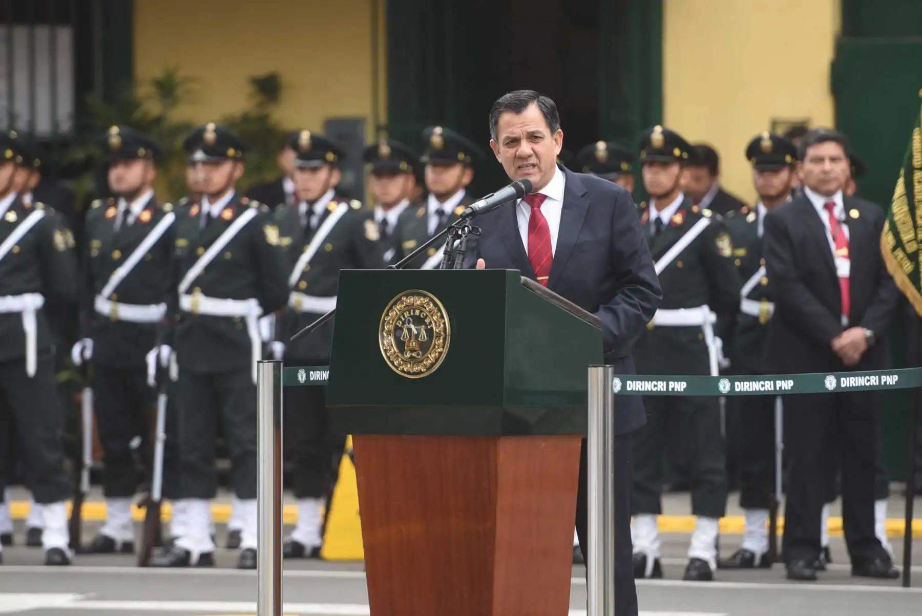 Ministro del interior Mauro Medina: “El accionar de la  Dirincri es fundamental para desarticular organizaciones criminales y bandas delincuenciales en todo el país. La aplicación de la ciencia policial es clave en su trabajo”. Foto: ANDINA/Mininter