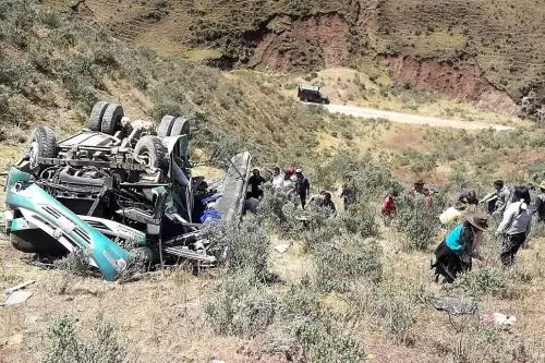 Policía identifica a las diez víctimas del accidente vial en provincia de Sihuas, en Áncash. ANDINA