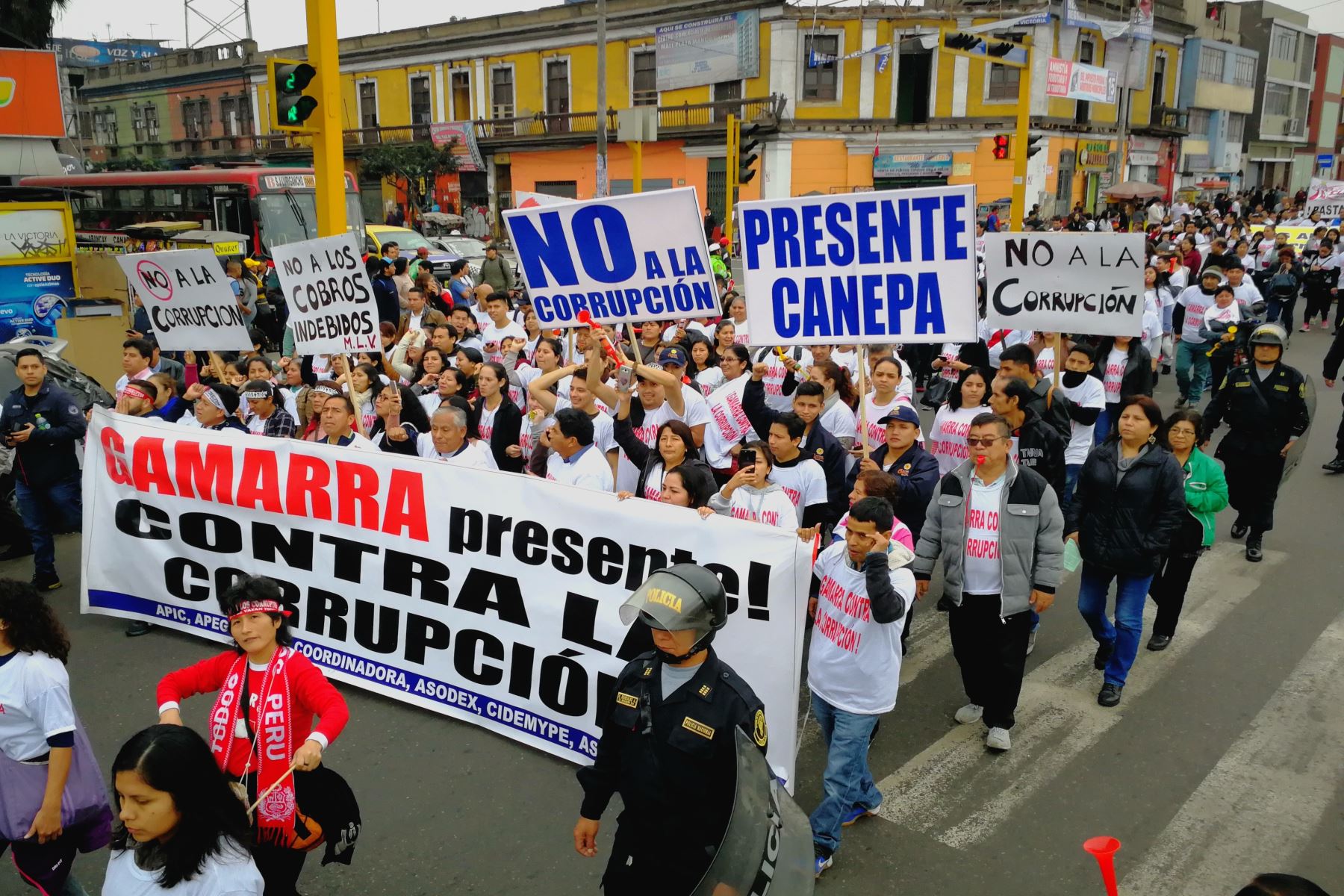Gamarra dijo No a la corrupción. Foto: ANDINA/Vidal Tarqui