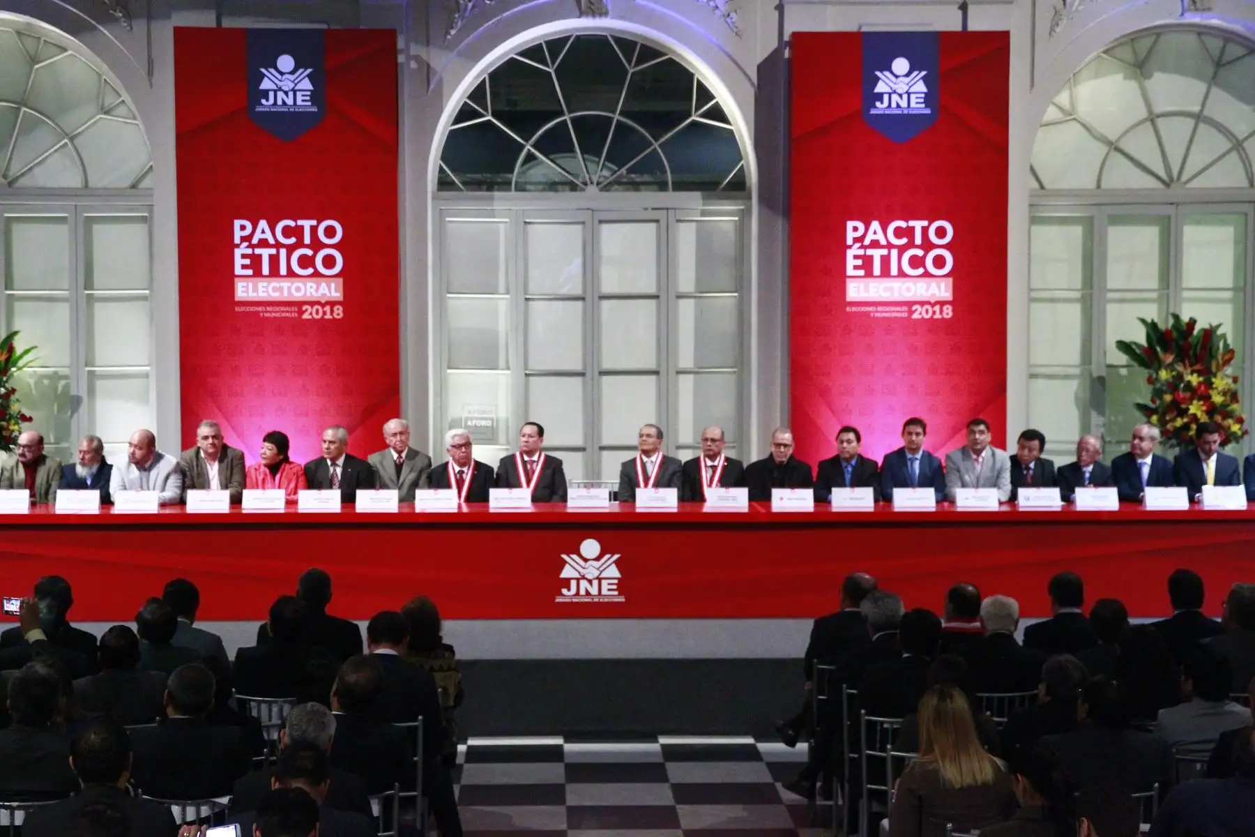 Se inicia la ceremonia por la firma del Pacto Ético Electoral 2018 Foto: ANDINA/Eddy Ramos