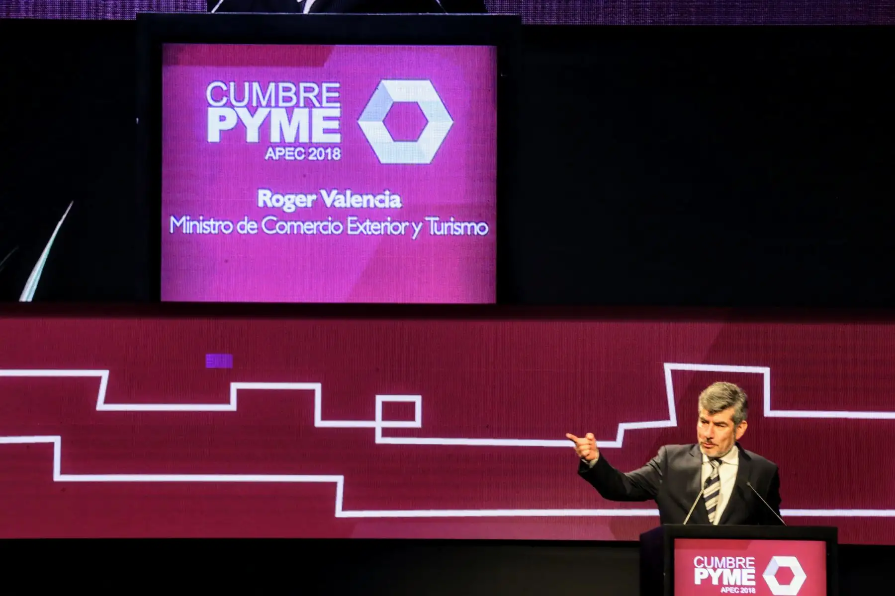 Ministro de Comercio Exterior y Turismo, Roger Valencia inaugura la XI Cumbre PYME del APEC 2018. Foto: ANDINA/Luis Iparraguirre