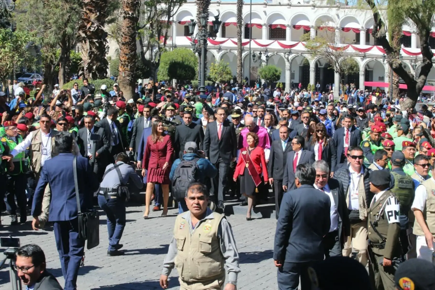 Presidente de la República, Martín Vizcarra, participó 
 en la Misa y Te Deum  por los 478 aniversario de la fundación española de Arequipa. Foto: ANDINA/Prensa Presidencia