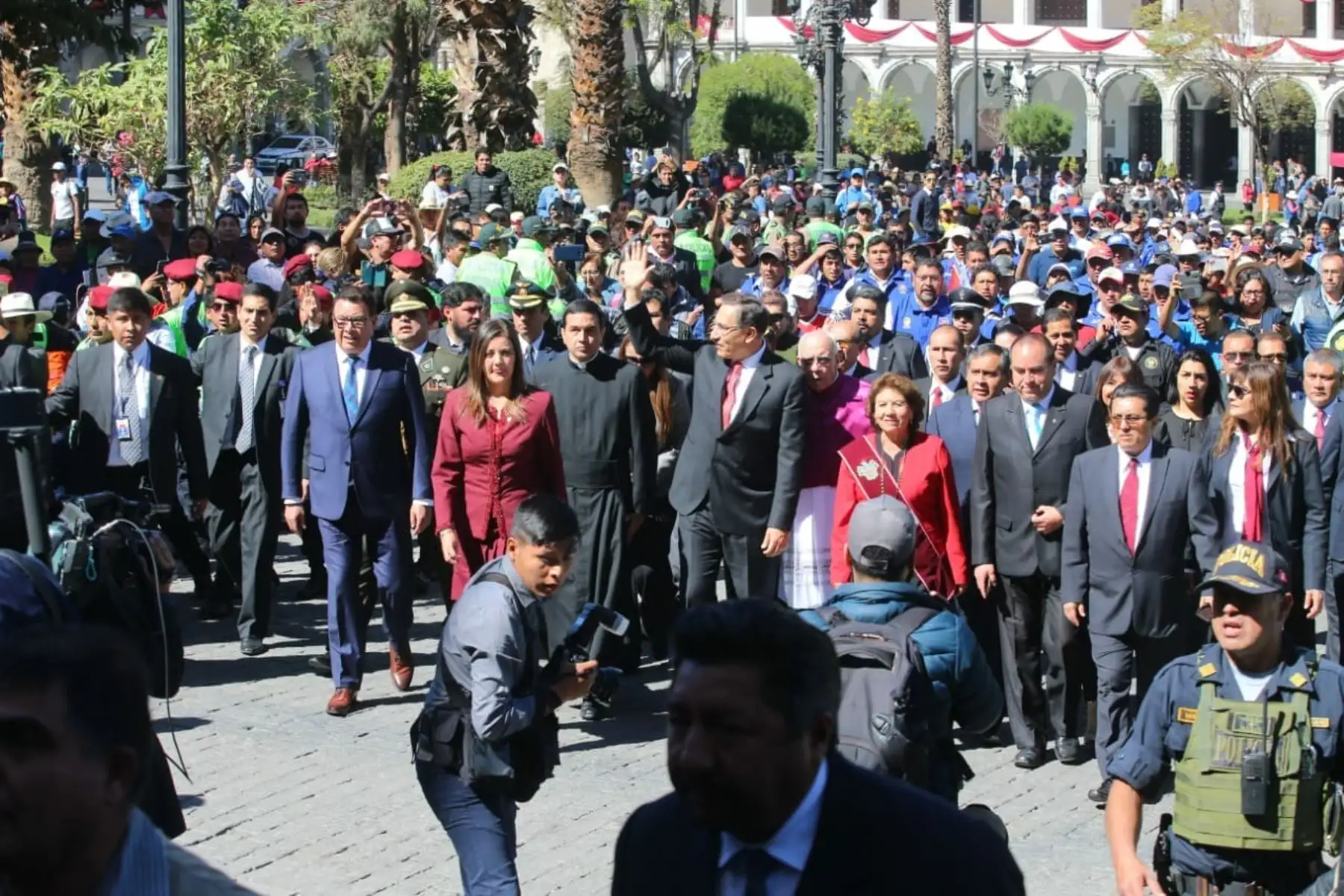 Presidente de la República, Martín Vizcarra, participó 
 en la Misa y Te Deum  por los 478 aniversario de la fundación española de Arequipa. Foto: ANDINA/Prensa Presidencia