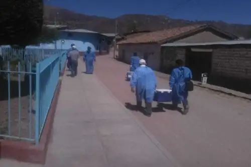 La fuga de un producto químico de una planta de gas afectó a 66 niños de la institución educativa inicial Montalvo N° 43001, ubicado en el sector del mismo nombre, centro poblado San Francisco, distrito de Moquegua, provincia de Mariscal Nieto, región Moquegua.ANDINA/Difusión