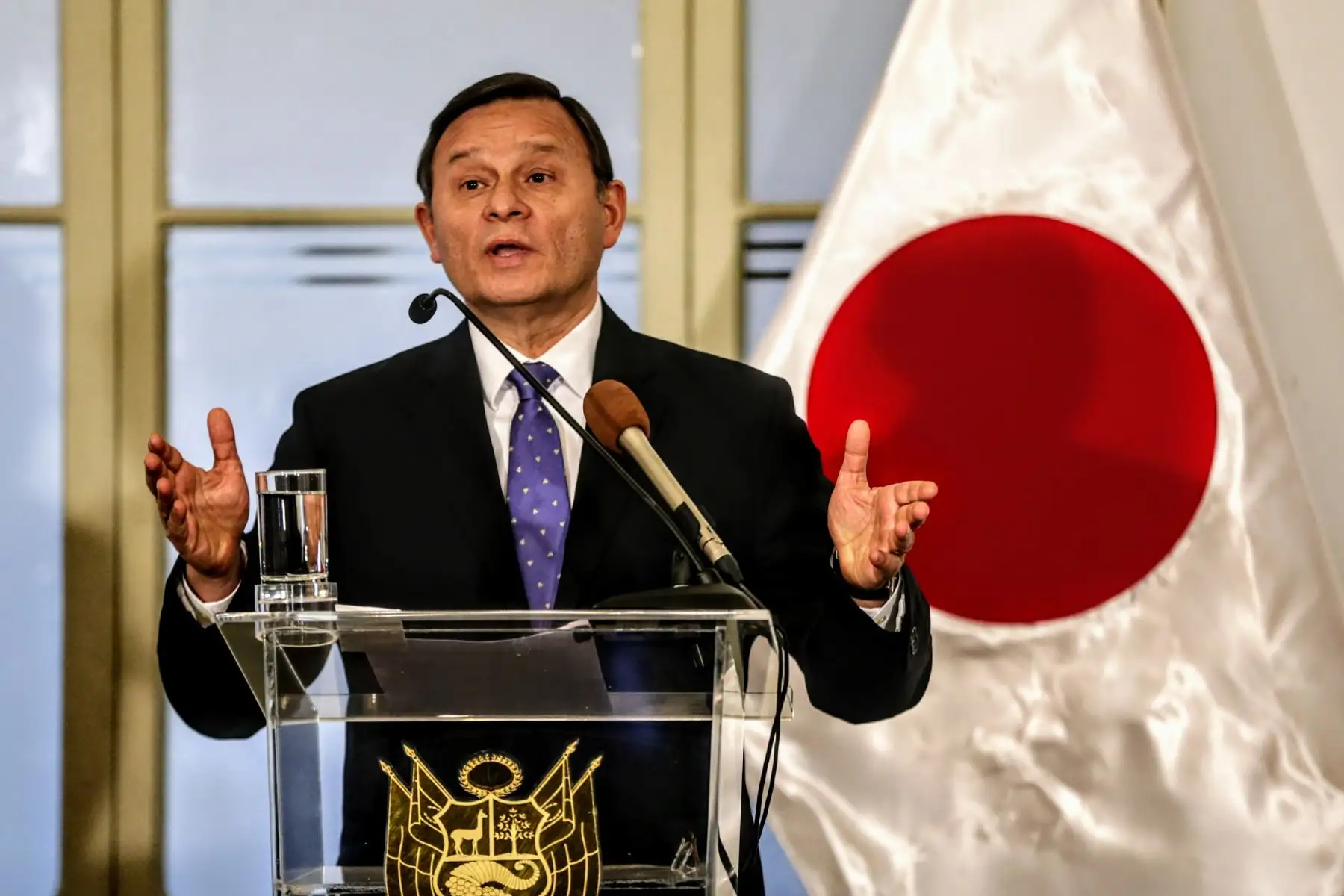 Declaración conjunta por parte de los cancilleres de Perú y Japón en Torre Tagle. Foto: ANDINA/Luis Iparraguirre