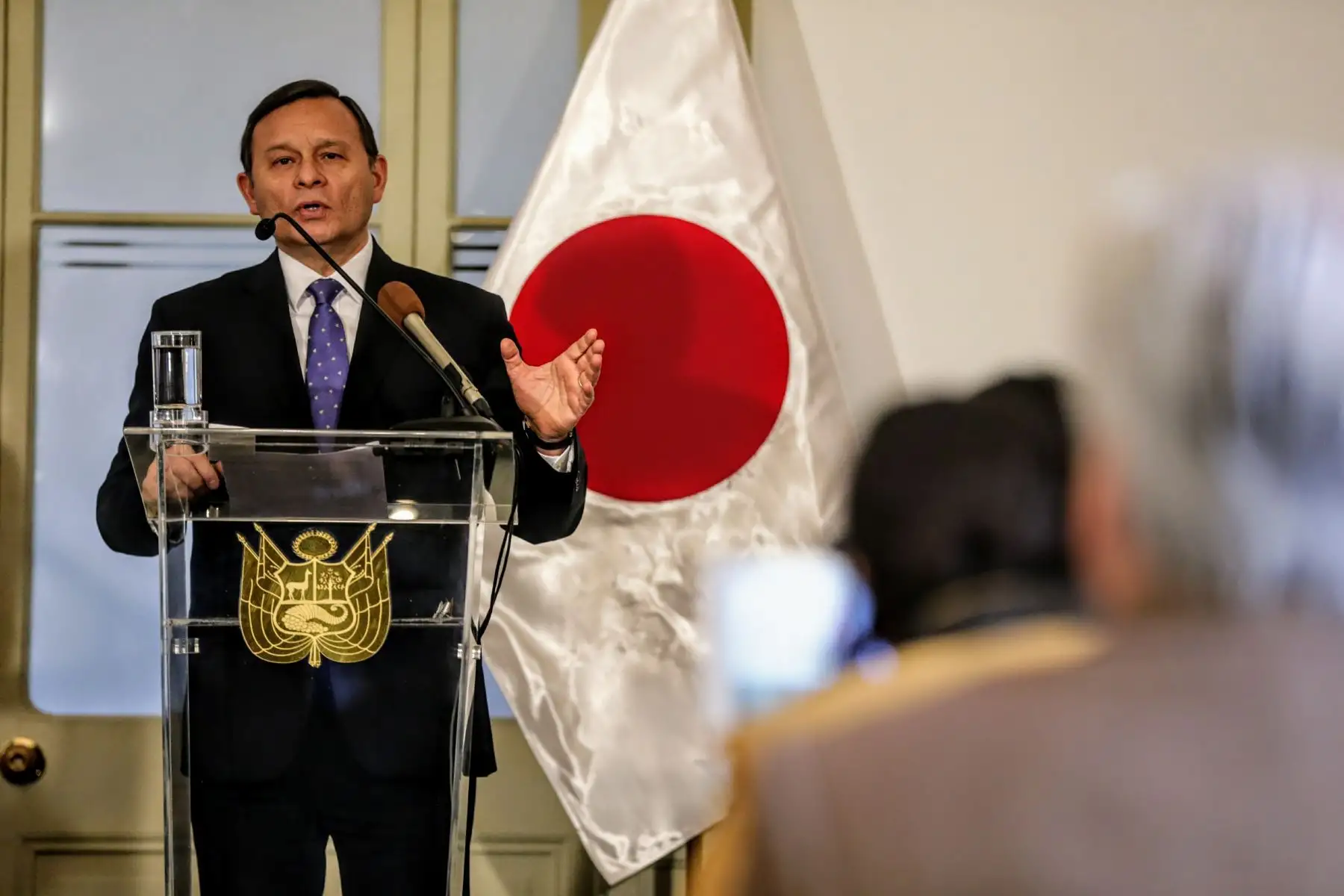 Declaración conjunta por parte de los cancilleres de Perú y Japón en Torre Tagle. Foto: ANDINA/Luis Iparraguirre