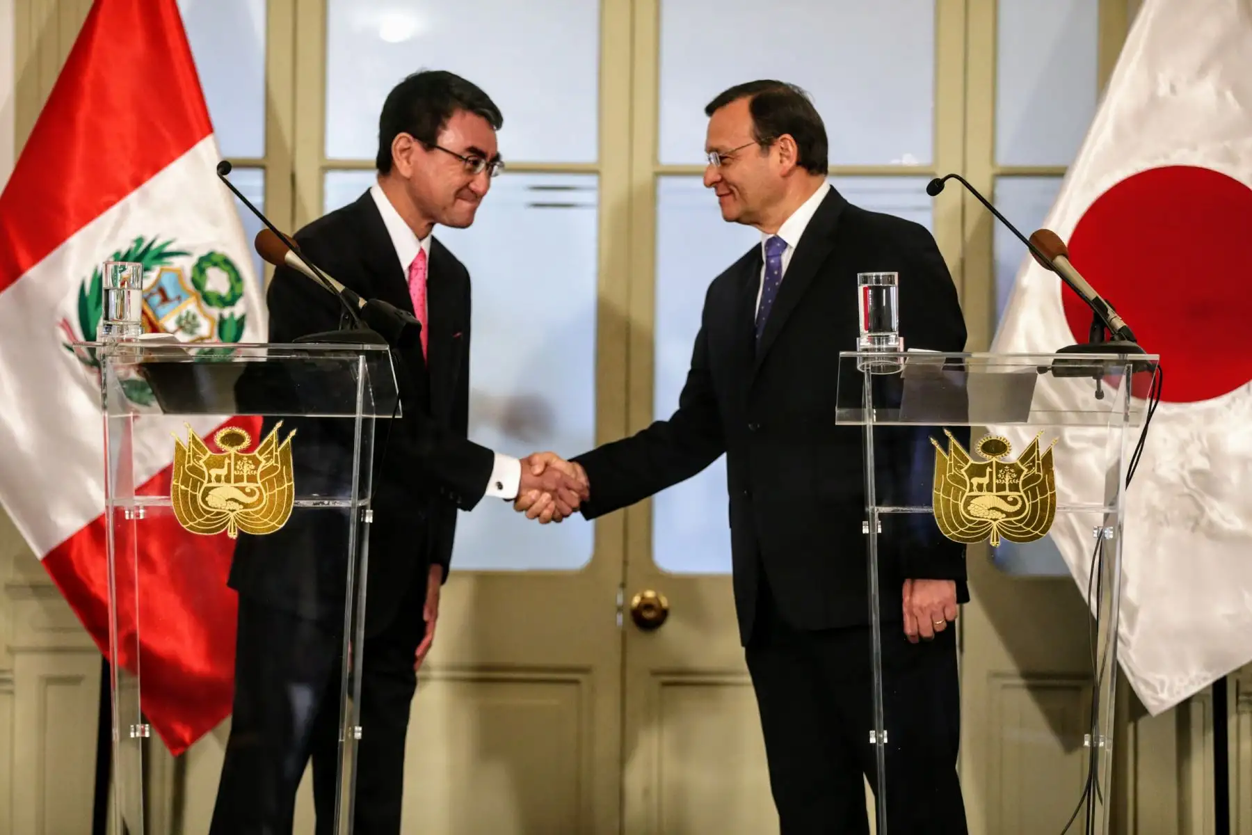 Declaración conjunta por parte de los cancilleres de Perú y Japón en Torre Tagle. Foto: ANDINA/Luis Iparraguirre