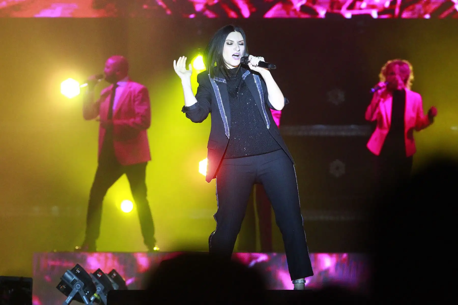 Miles de aficionados disfrutan del concierto de Laura Pausini. Foto: ANDINA/Eddy Ramos