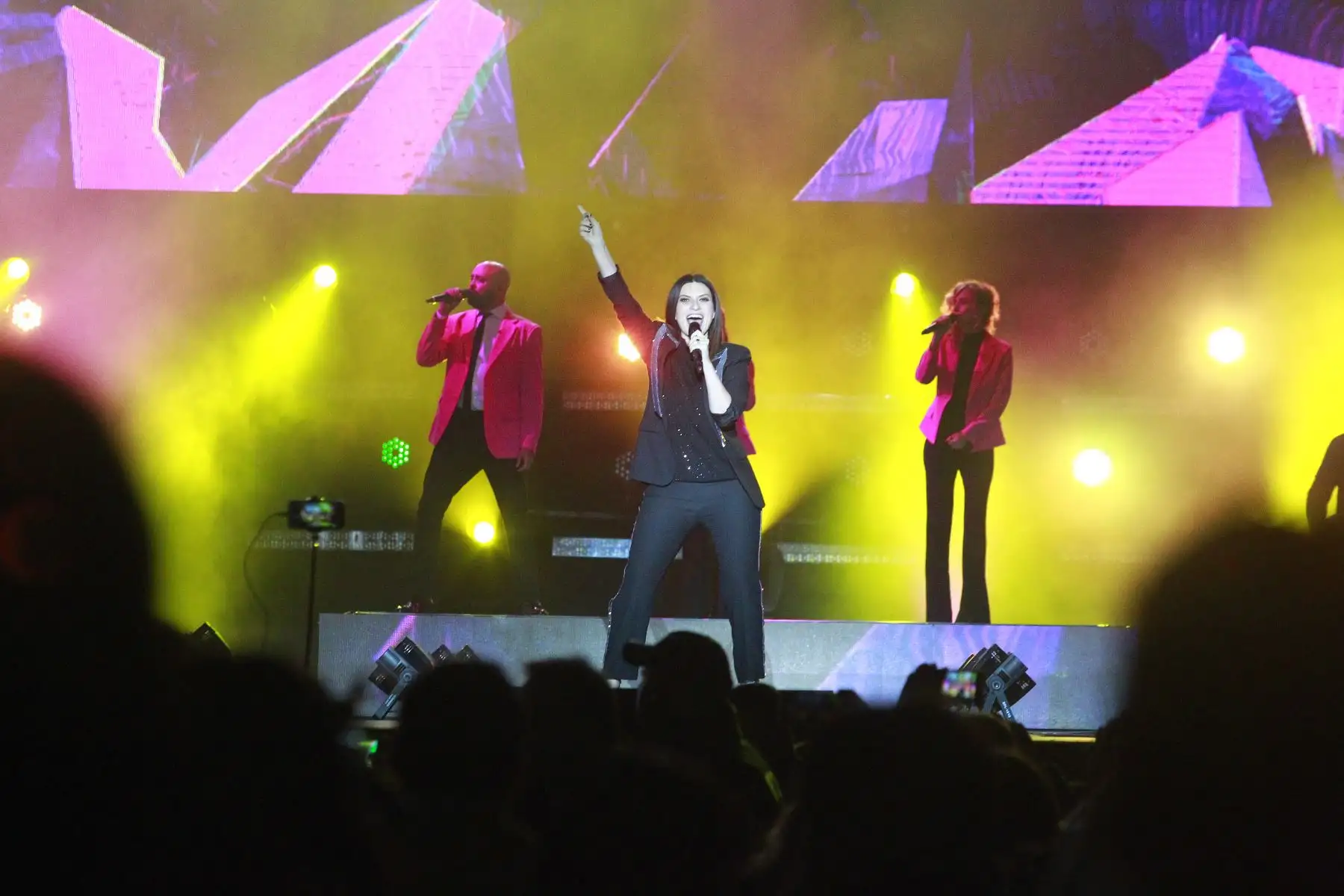 Miles de aficionados disfrutan del concierto de Laura Pausini. Foto: ANDINA/Eddy Ramos