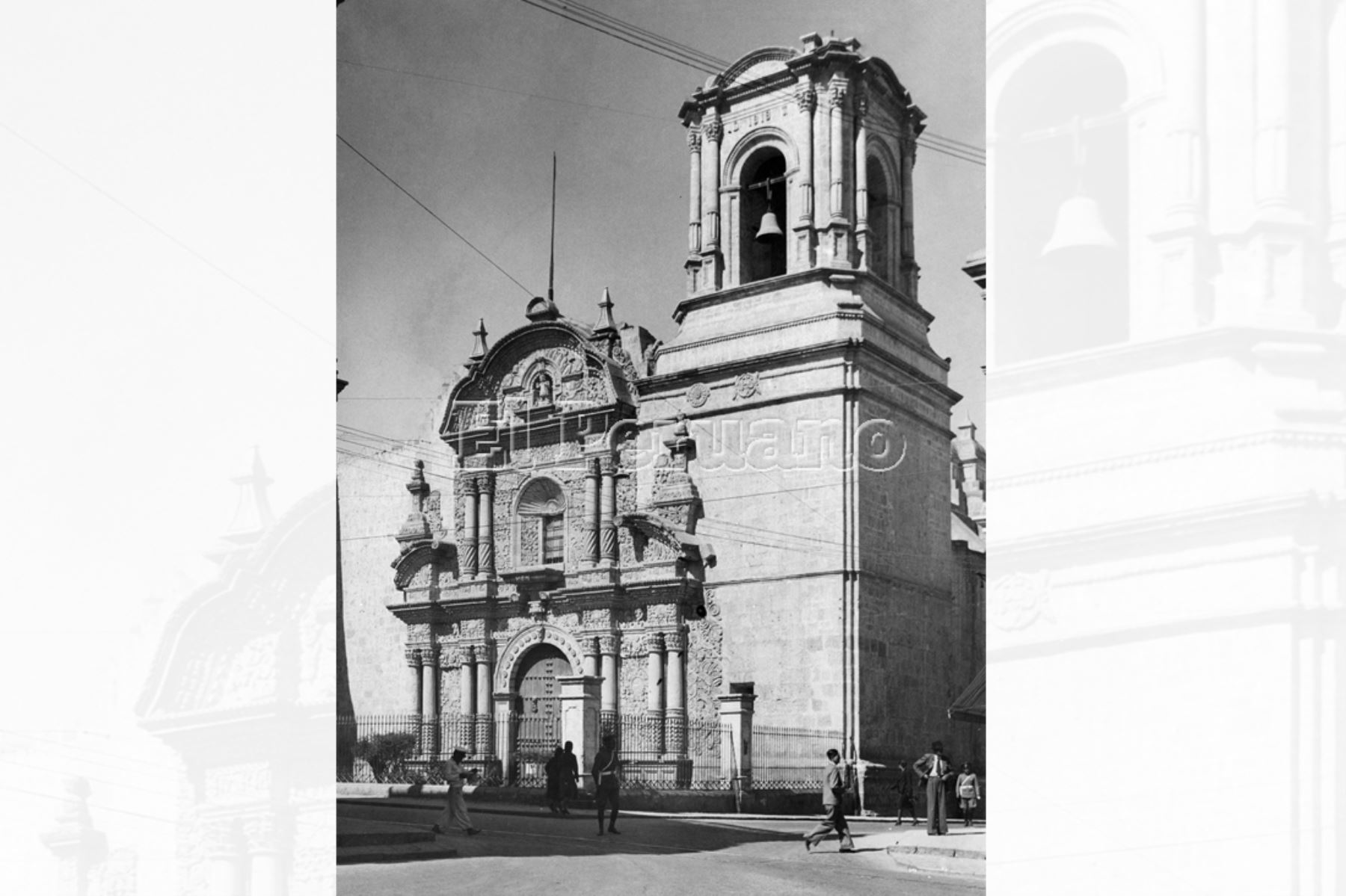 Iglesia de La Compañía (1950). Foto: Archivo Histórico de EL PERUANO.