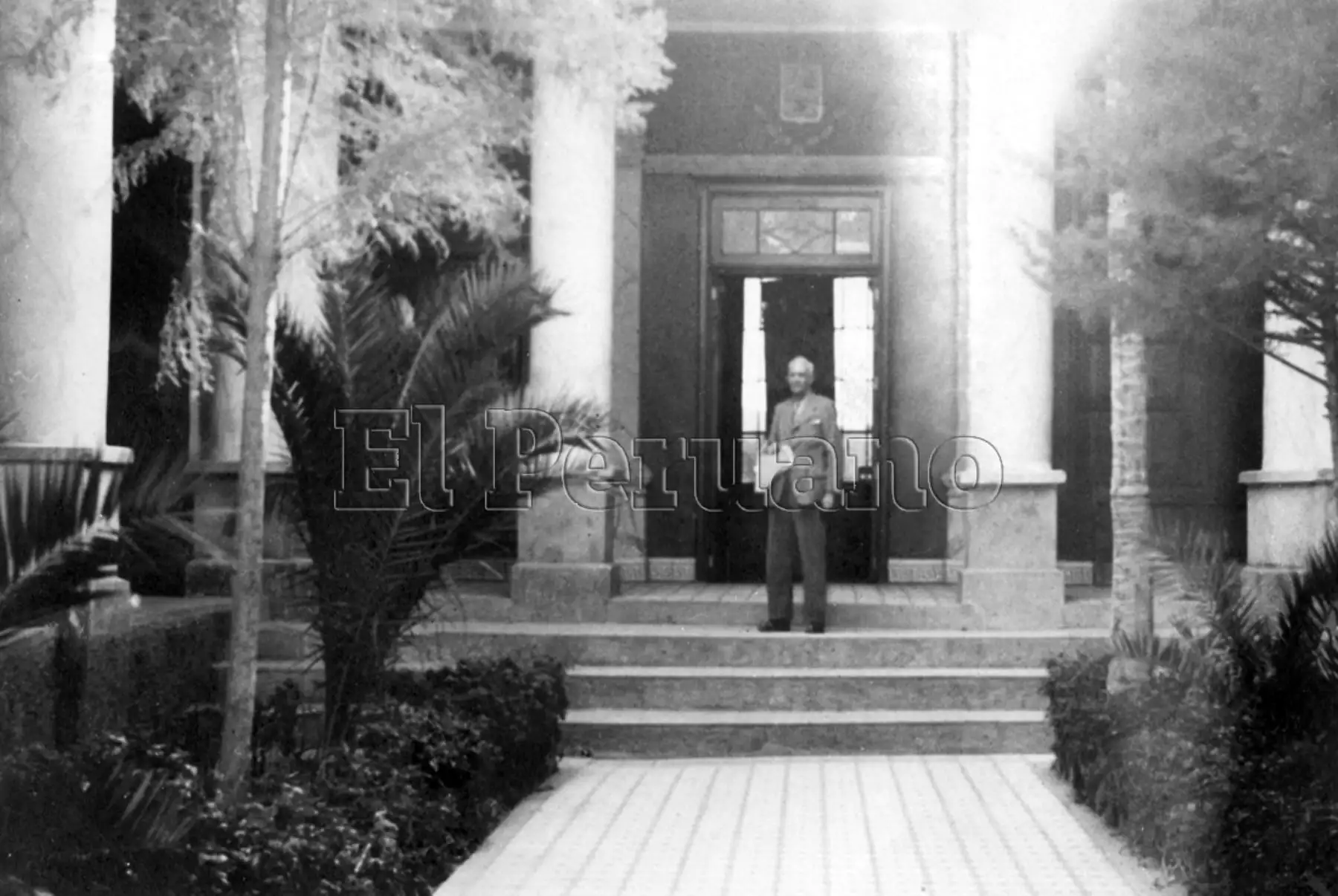 Patio de la Municipalidad de Huánuco (sin fecha).  Foto: Archivo Histórico de EL PERUANO.