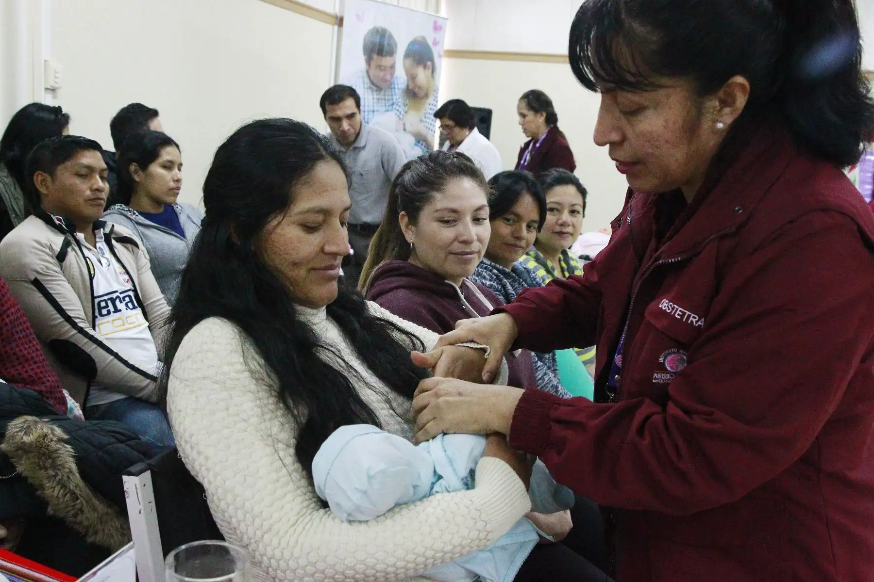 El Instituto Nacional Materno Perinatal ( INMP) presenta el circuito de preparación de la gestante para la lactancia materna , en el marco de la Semana de la Lactancia Materna en el Perú.Foto: ANDINA/Eddy Ramos