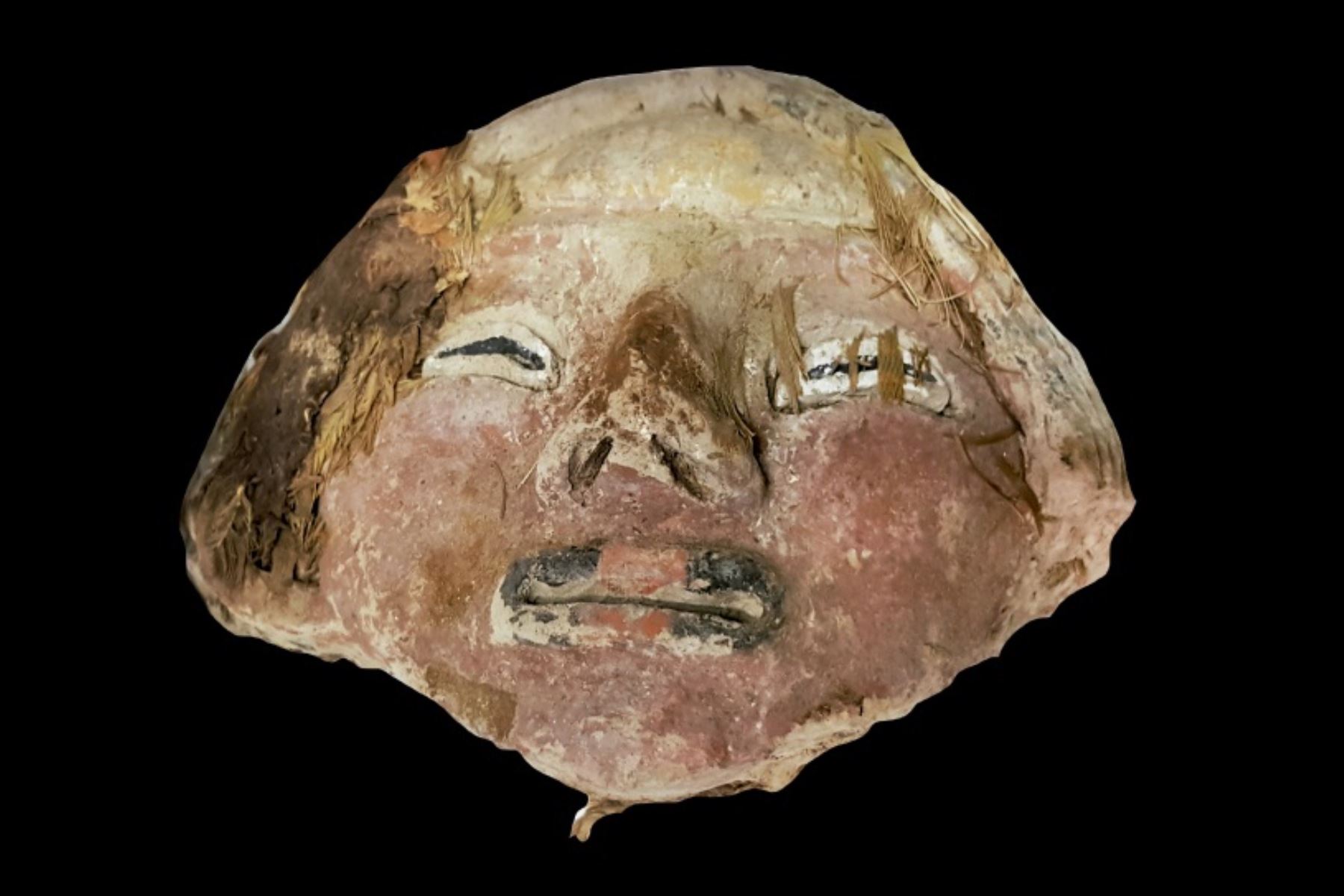 Cabeza de mujeres encontrado como ofrenda. Foto: ANDINA/Zona Arqueológica de Caral