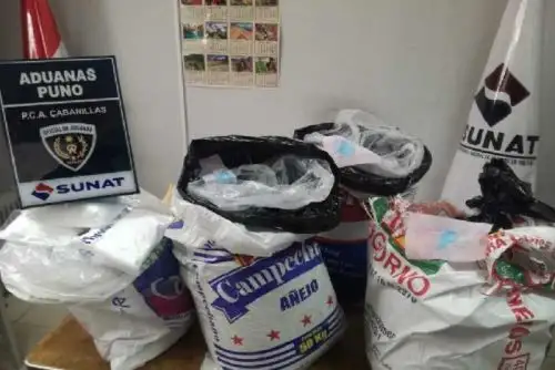 Sunat interviene en Puno más de 100 kilos de alcaloide de cocaína
