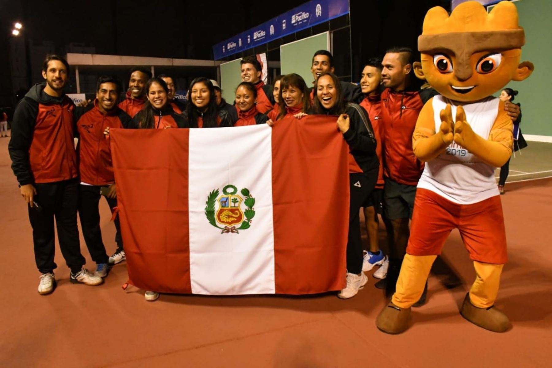 Deportistas en el inicio del II Campeonato Panamericano de Paleta Frontón Lima 2018 Foto: ANDINA/Difusión