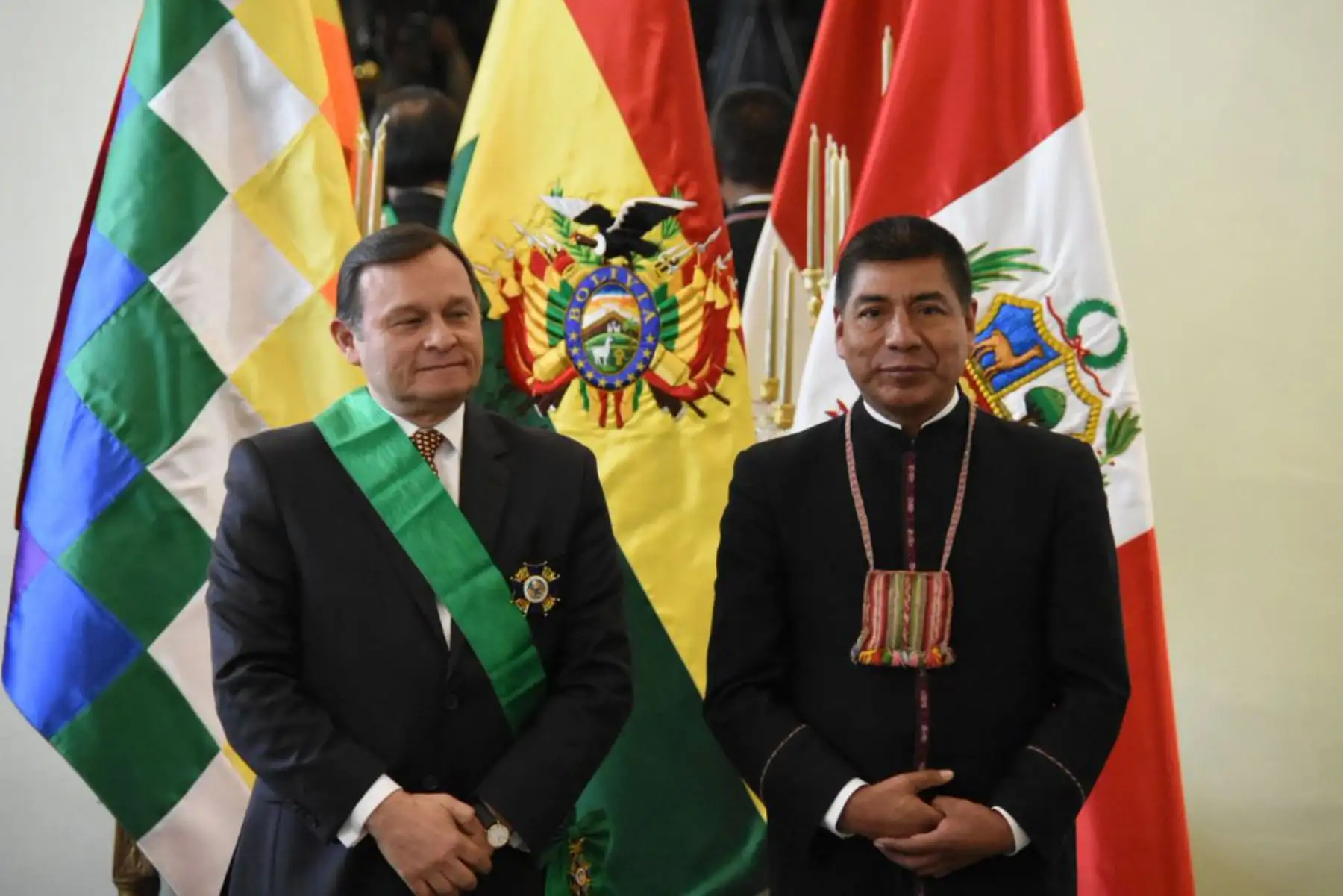 El Canciller peruano Néstor Popolizio sostiene una  reunión con el  Ministro de Relaciones Exteriores de Bolivia, Fernando Huanacuni , en el marco de su Visita Oficial al Estado Plurinacional de Bolivia.Foto: ANDINA/Cancillería Boliviana