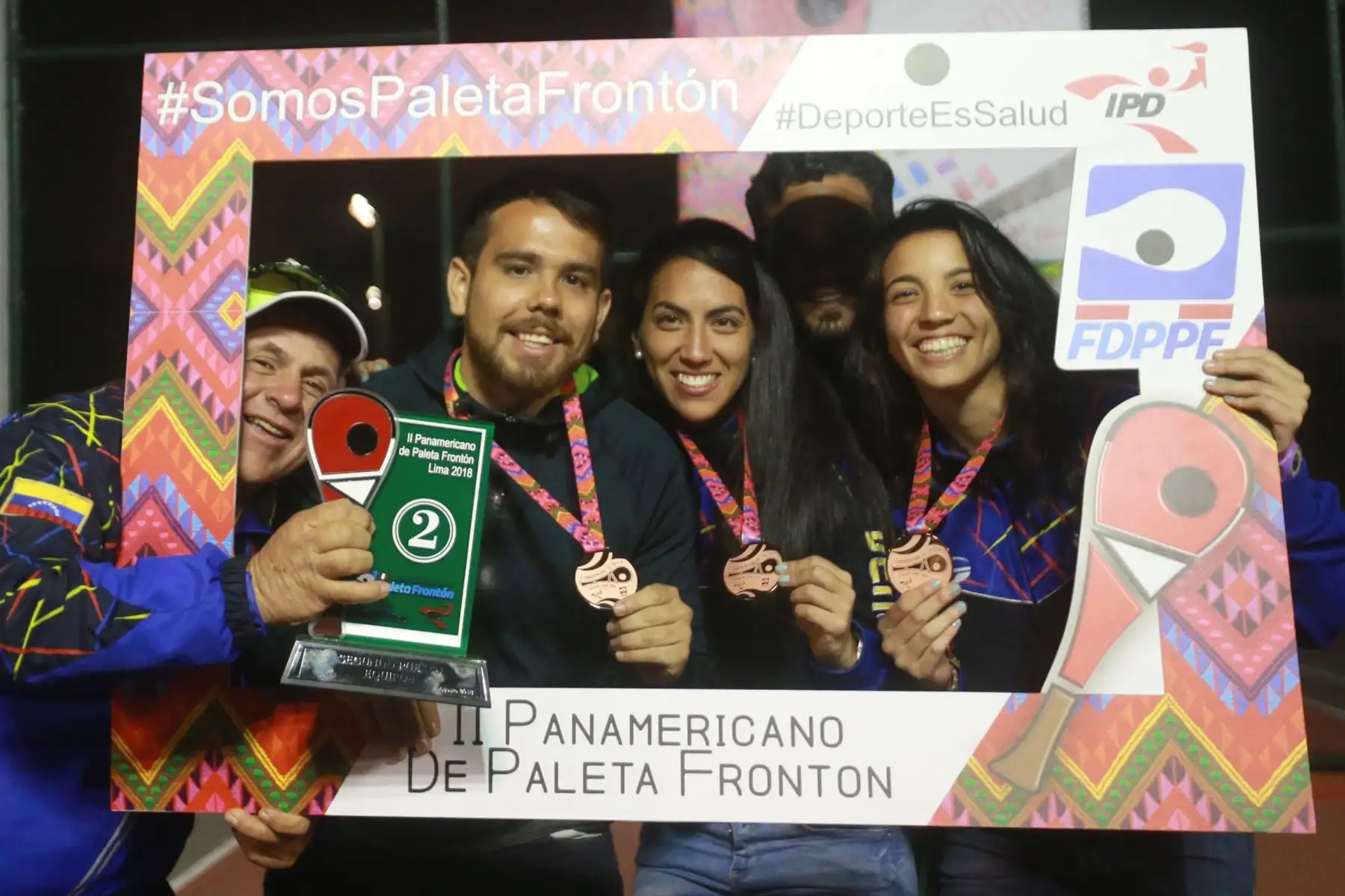 Selección de Venezuela, en el II Torneo Panamericano de Paleta Frontón Lima 2018. Foto: ANDINA/ Jhony  Laurente