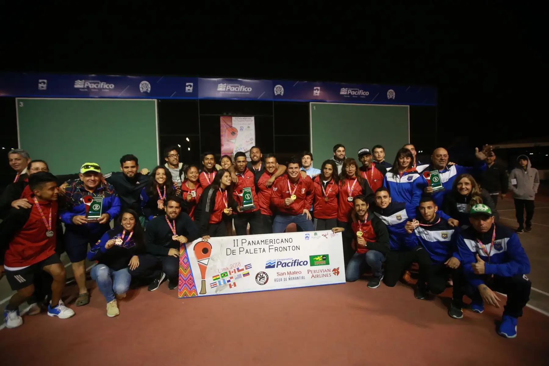 Foto final del II Torneo Panamericano de Paleta Frontón Lima 2018. Foto: ANDINA/ Jhony  Laurente