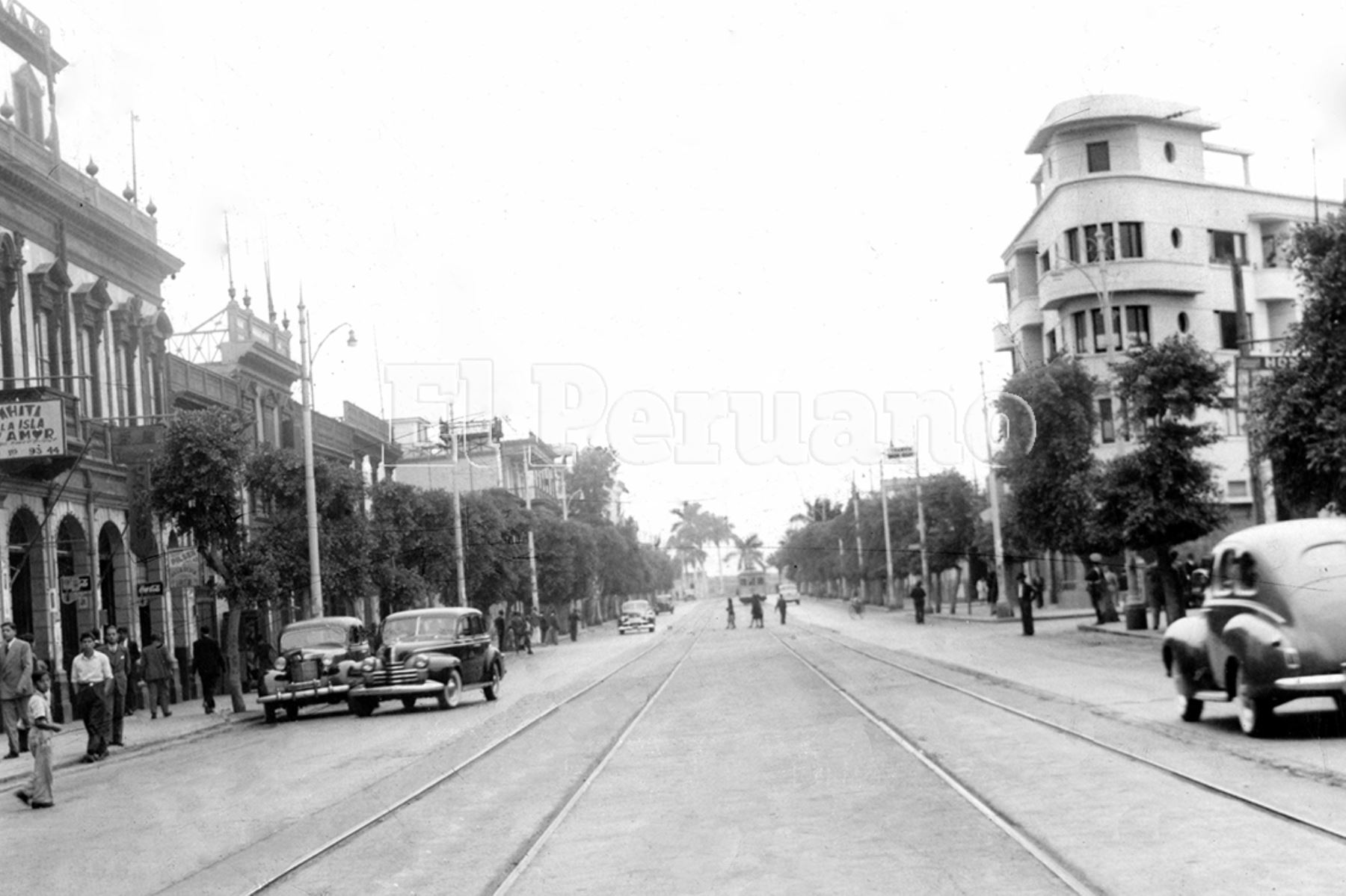 Céntrica avenida Saénz Peña ((1950)  Foto: Archivo Histórico de EL PERUANO
