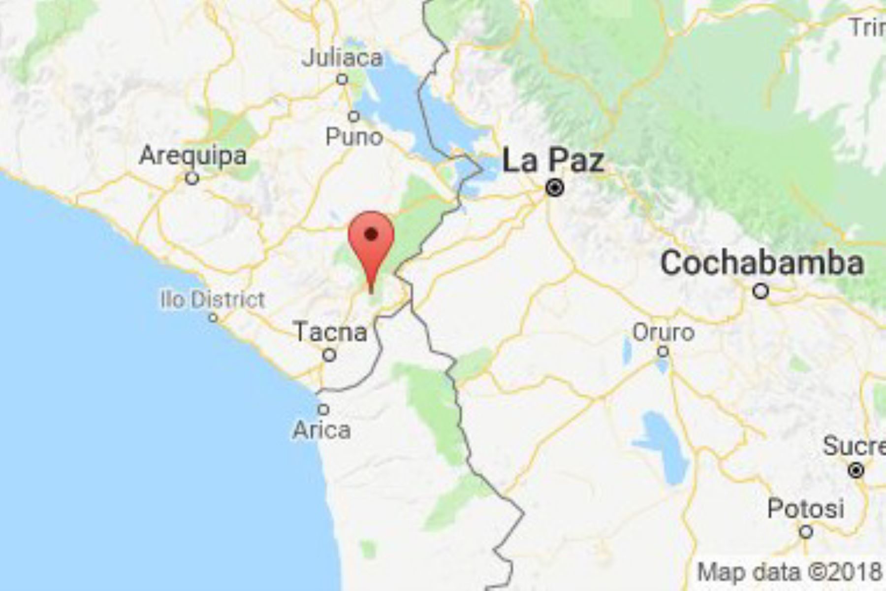 Sismo de 5.1 grados remeció la región Tacna