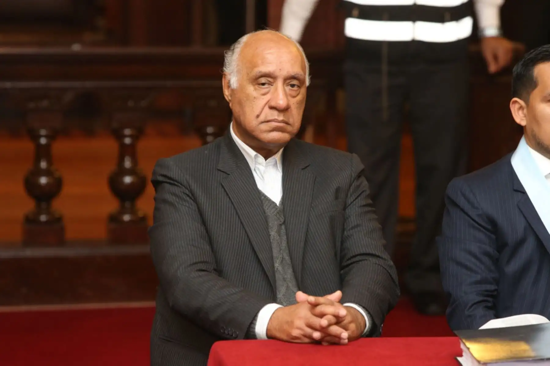 Juzgado Supremo de Investigación Preparatoria, a cargo del magistrado Hugo Núñez Julca, inicia audiencia de prisión preventiva contra juez Juan Emilio Gonzáles Chávez por el presunto delito de cohecho pasivo específico en agravio del Estado. Foto: ANDINA/Poder Judicial