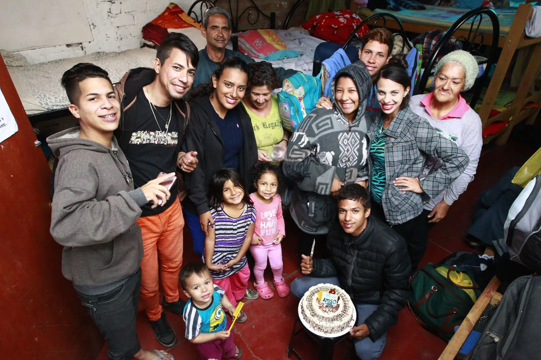 Venezolanos albergados en San Juan de Lurigancho. Foto: ANDINA/Eddy Ramos.