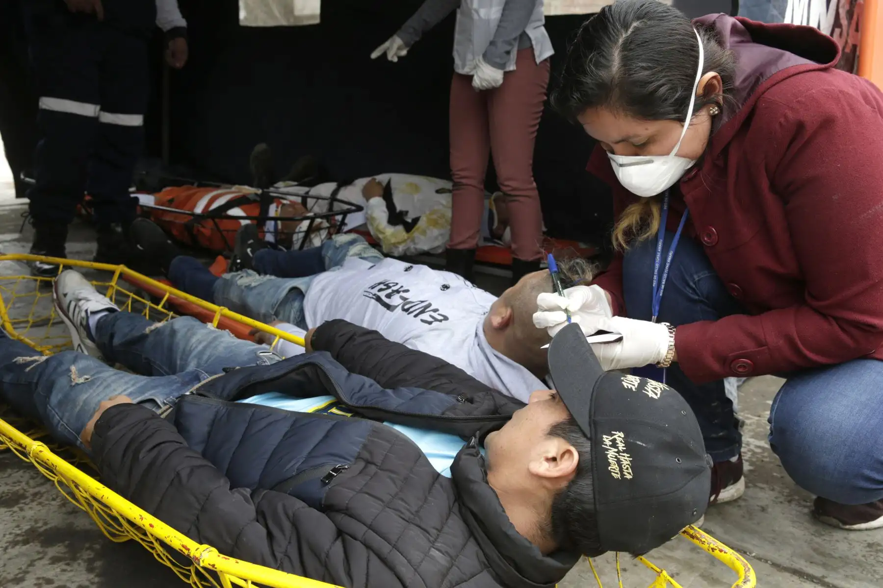 Simulacro de sismo y deslizamientos en la zona de Flor de Amancaes Rimac. Foto: ANDINA/Melina Mejía