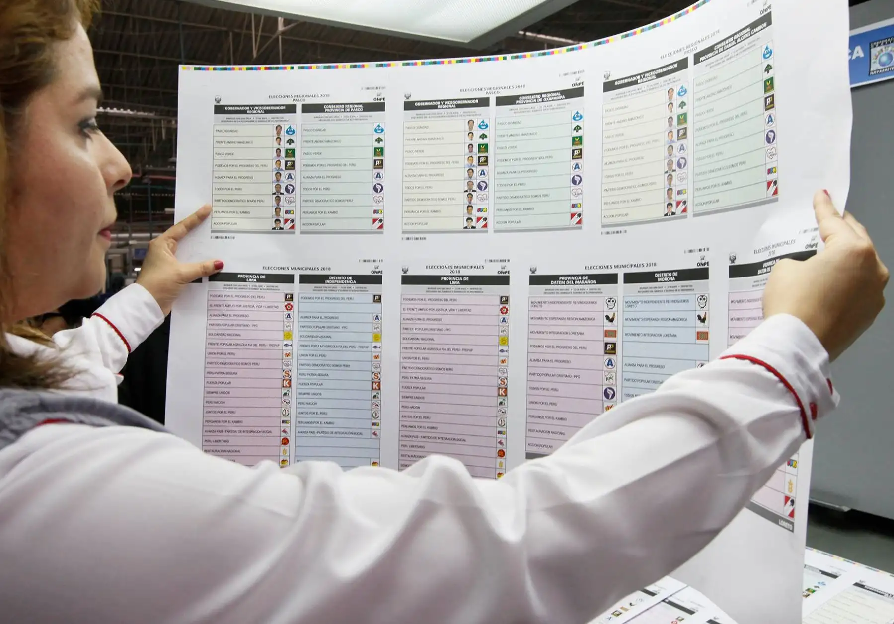 ONPE inicia impresión de cédulas de sufragio  para estas Elecciones 2018. Foto: ANDINA/JNE