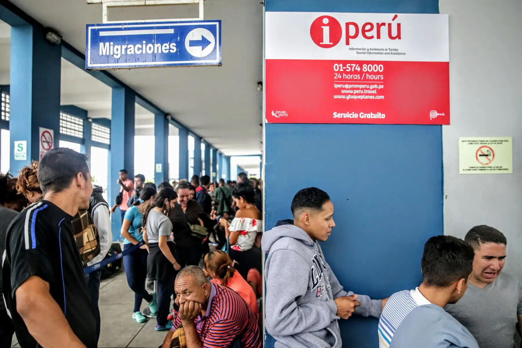 24/08/2018   El Centro de Binacional de Atención Fronteriza de Perú, ubicado en el distrito de Aguas Verdes, Tumbes, está trabajando a doble turno para atender la inmensa llegada de venezolanos a nuestro país. Foto: ANDINA/Luis Iparraguirre