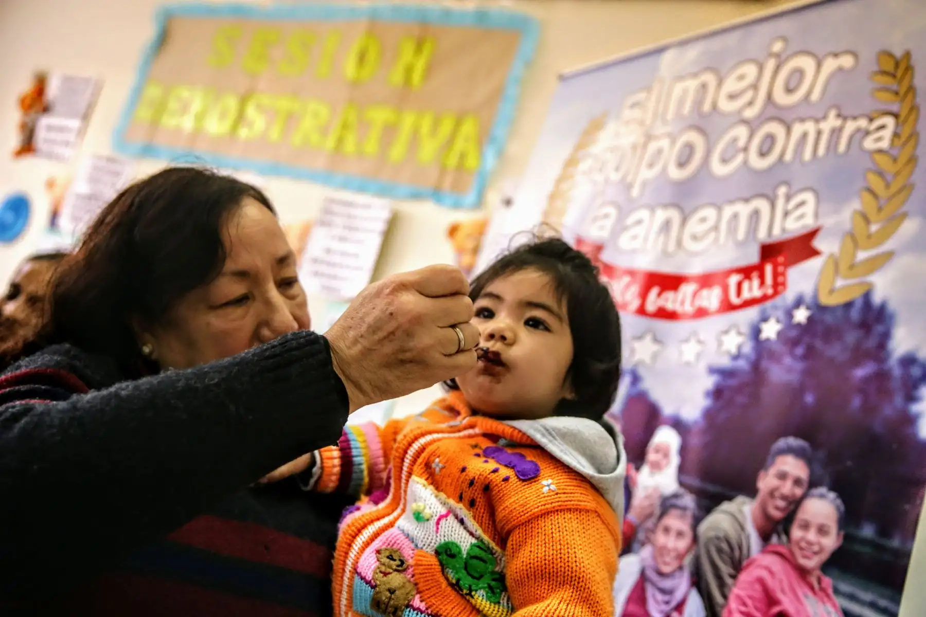 Presentan a niños que vencieron cuadros severos de anemia. Foto: ANDINA/Luis Iparraguirre