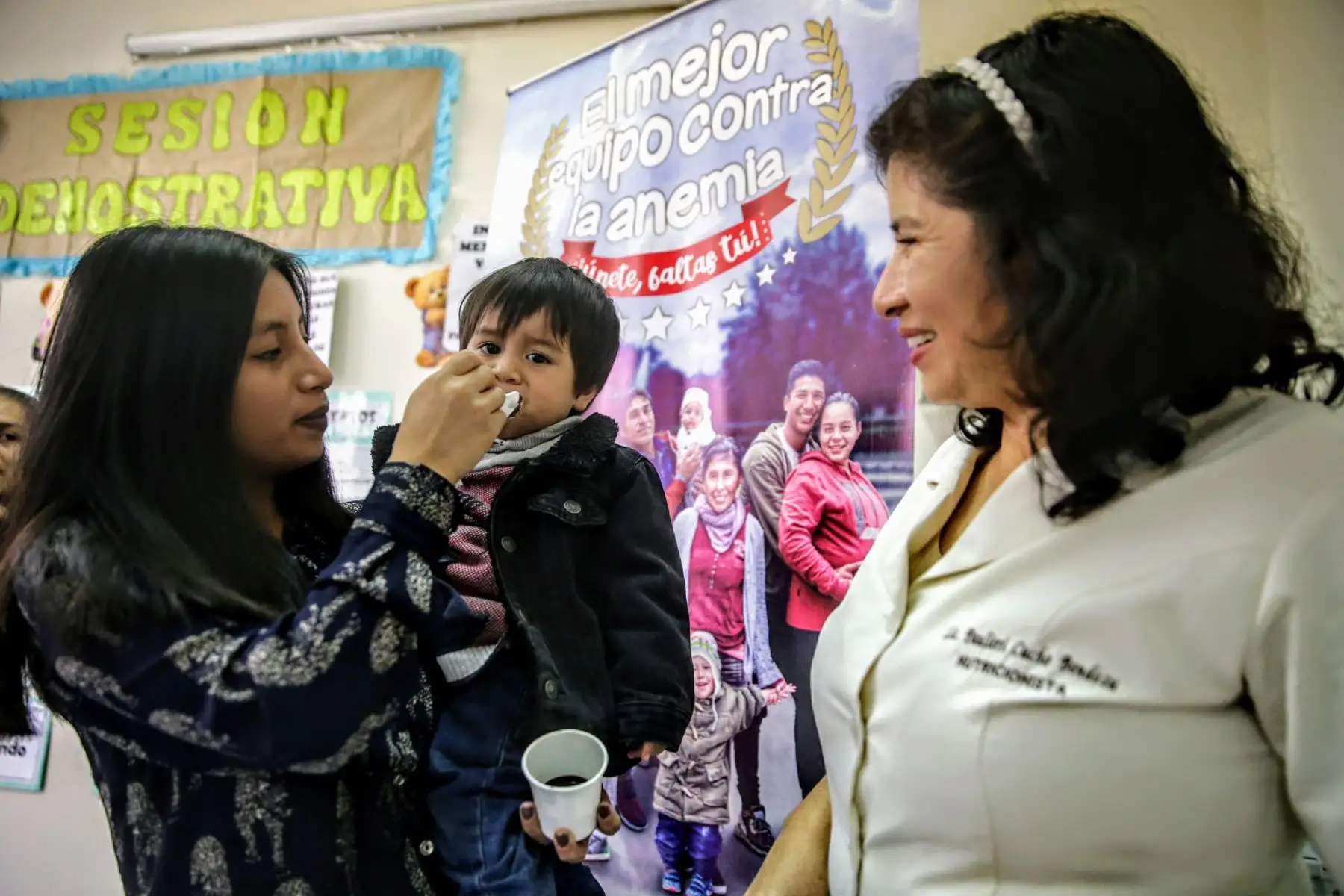 Presentan a niños que vencieron cuadros severos de anemia. Foto: ANDINA/Luis Iparraguirre