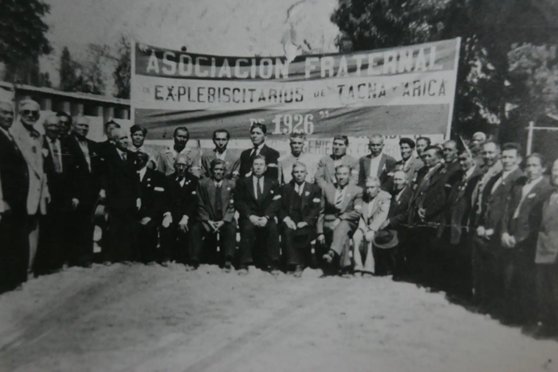 Asociación de ex plebiscitarios de Tacna y Arica.  Foto: Casa Museo Jorge Basadre